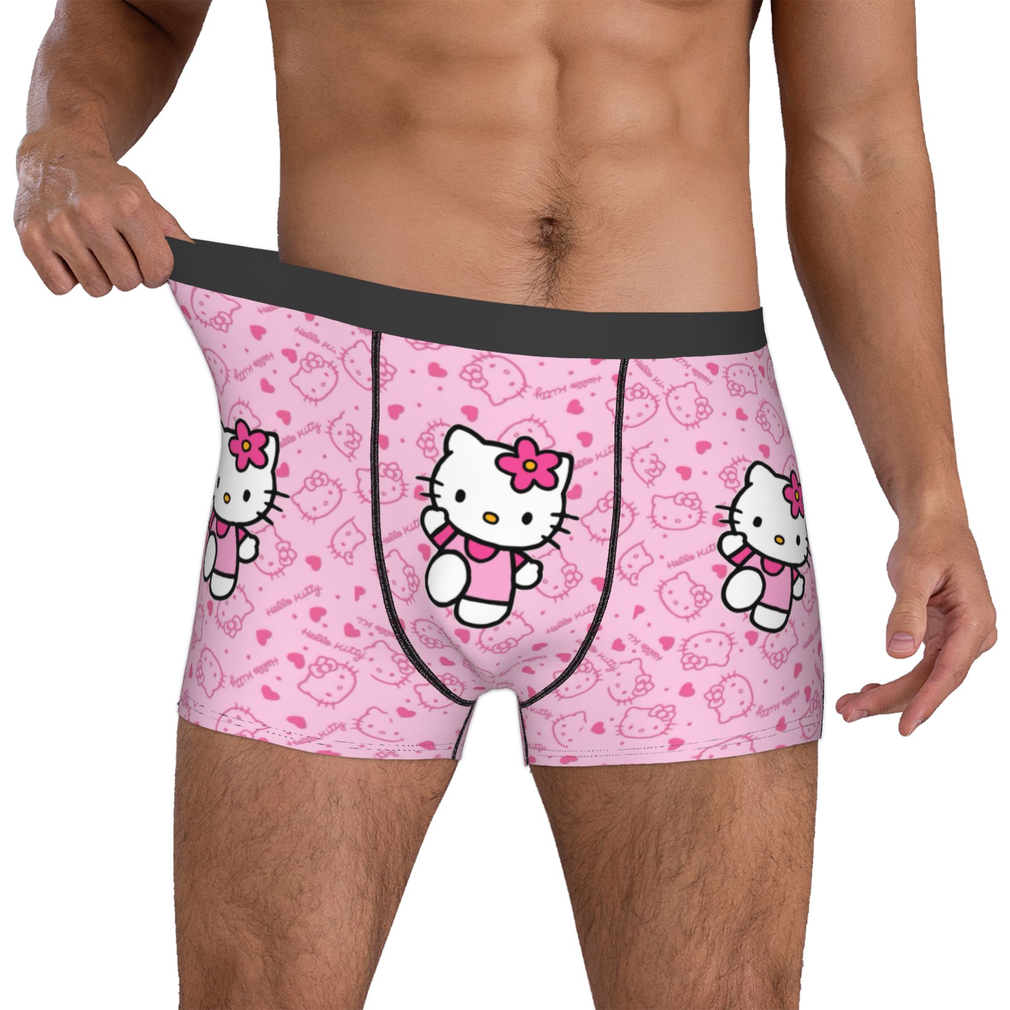 Boxer Shorts Modal - Girls Kitten Underwear Male Printed Pink