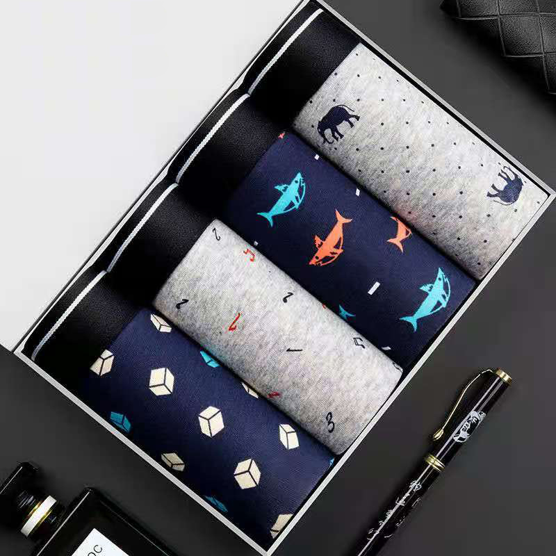4Pcs/Lot Boxer Shorts Men Unde - огляд і ціна Boxer Brief Pack Cotton